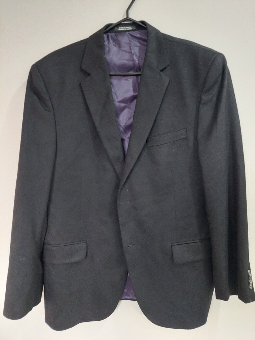 Black Brown 1826 L.U.X Premium 100% Cashmere sport jacket 44R Black Napoli Fit